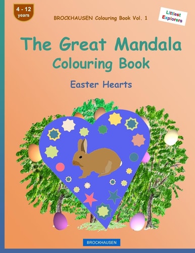 BROCKHAUSEN Colouring Book Vol. 1 - The Great Mandala Colouring Book Easter Hearts