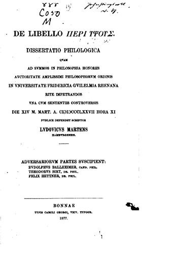 De Libello Peri Ypous