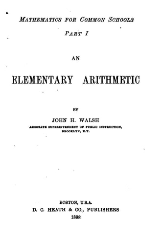 An Elementary Arithmetic