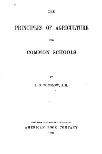 The Principles of Agriculture for Common Schools