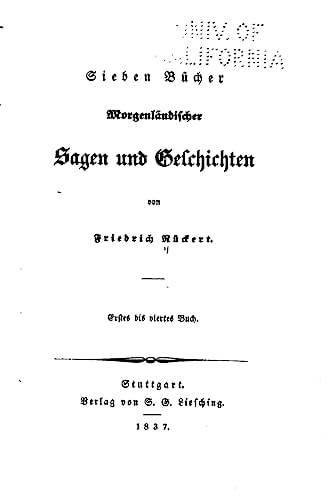 Sieben Bücher Morgenländischer Sagen und Geschichten