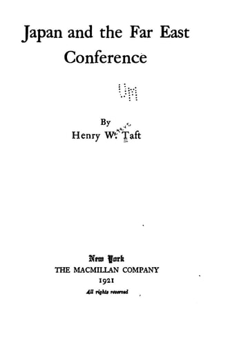 Japan and the Far East Conference