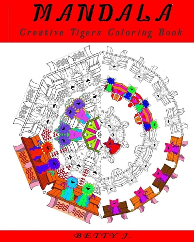 Mandala Adult Tigers Coloring Book Crafts and Hobbies, Animals - Stress Relief Coloring Book, Stress Relieving Animal Designs