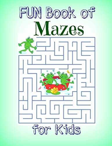 Fun Book of Mazes for Kids Includes Bonus Coloring Pages at the End