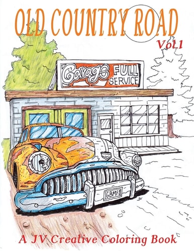 Old Country Road Adult Coloring Book