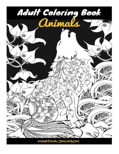 Adult Coloring Book - A Variety Of Animals 40 Detailed Coloring Pages Animals, Insects