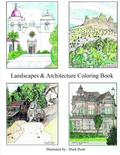 Landscape and Architecture Coloring Book