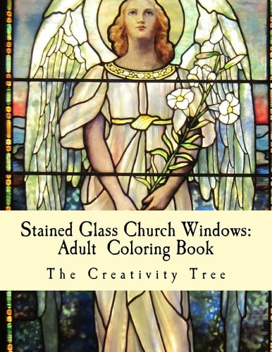 Stained Glass Church Windows Adult Coloring Book