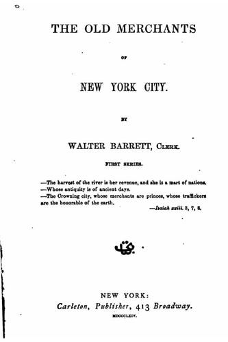 The Old Merchants of New York City