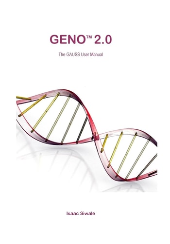 Geno 2. 0 The Gauss User Manual
