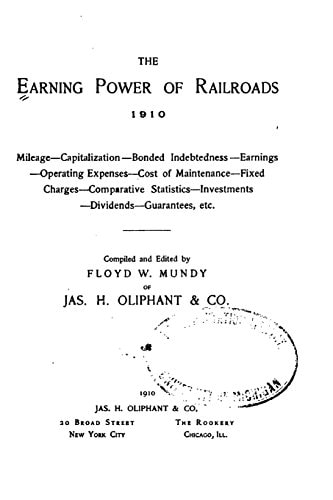 The Earning Power of Railroads