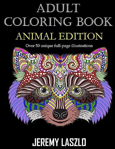 Adult Coloring Book Animal Edition