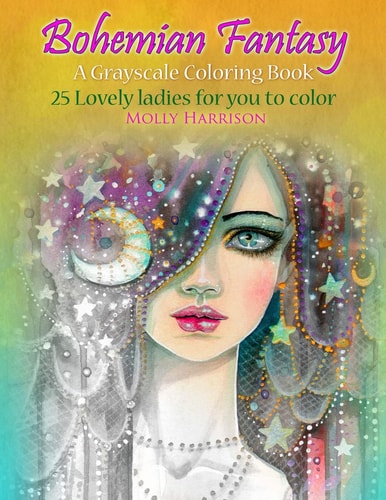 Bohemian Fantasy A Grayscale Coloring Book