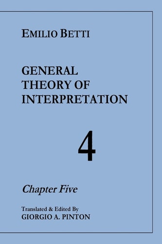 General Theory of Interpretation Chapter Five (Vol. 4)