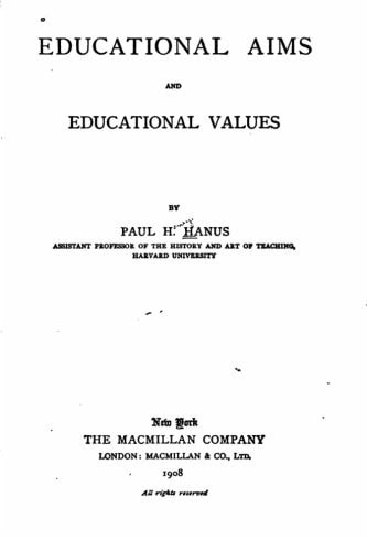 Educational Aims and Educational Values