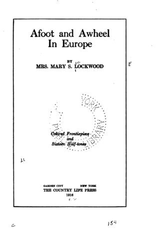 Afoot and Awheel in Europe