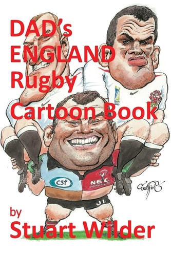 DAD's ENGLAND Rugby Cartoon Book And Other Sporting, Celebrity Cartoons