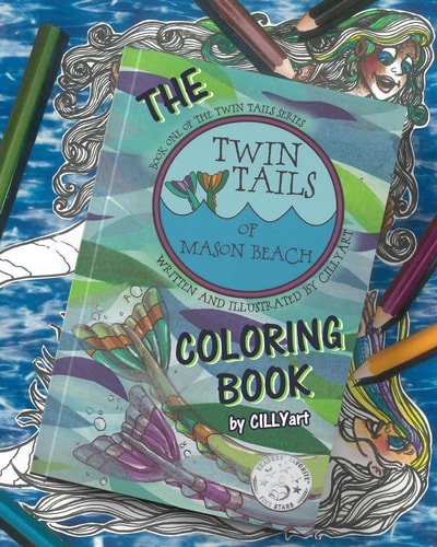 TWIN TAILS of Mason Beach...The Coloring Book!