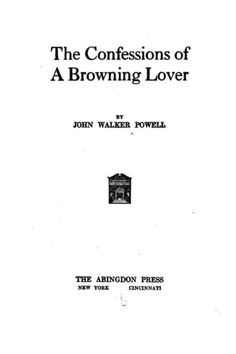 The Confessions of a Browning Lover