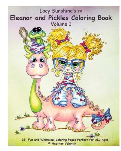 Lacy Sunshine's Eleanor and Pickles Coloring Book Whimsical Big Eyed Art Froggy Fun