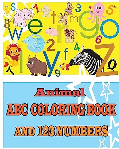 Animal ABC Coloring Book and 123 Numbers