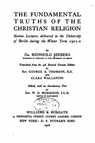 The Fundamental Truths of the Christian Religion