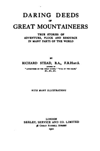 Daring Deeds of Great Mountaineers