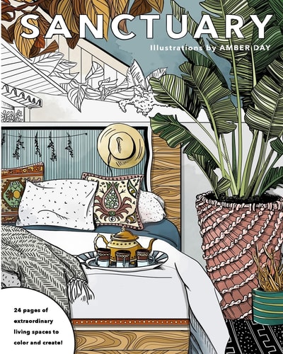 Sanctuary Living Spaces Coloring Book