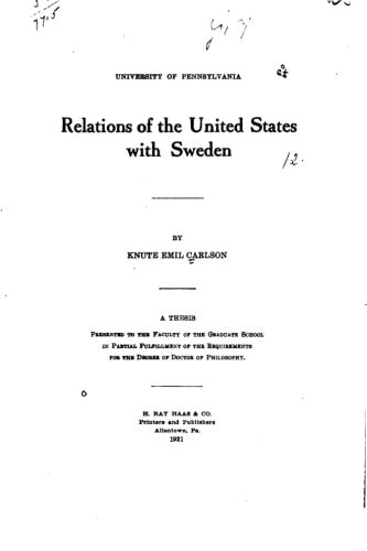 Relations of the United States with Sweden