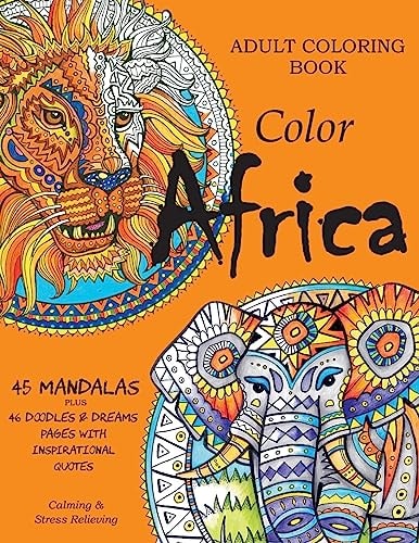 Adult Coloring Book Color Africa