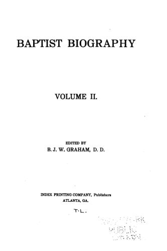 Baptist Biography - Volume II