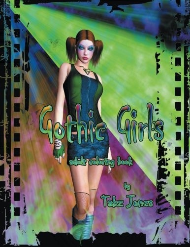 Gothic Girls Adult Coloring Book