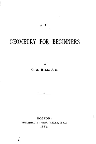 A Geometry for Beginners
