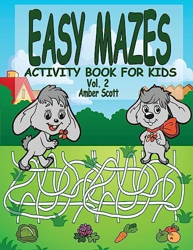 Easy Mazes Activity Book For Kids - Vol. 2