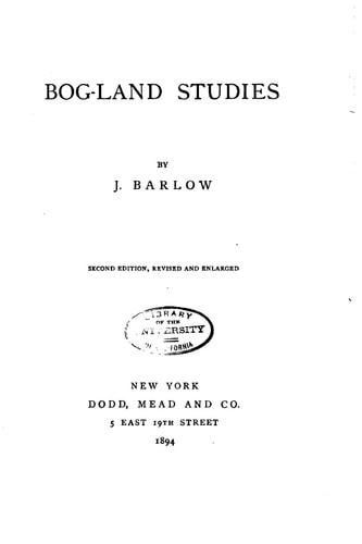 Bog-Land Studies