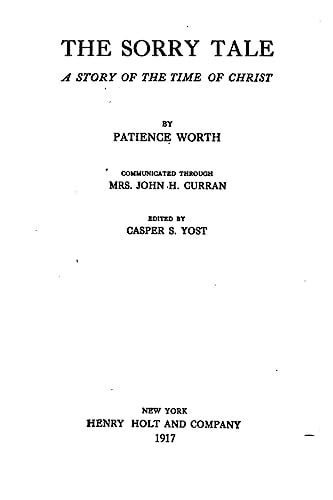 The Sorry Tale, a Story of the Time of Christ