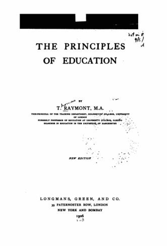 The Principles of Education