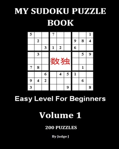 My Sudoku Puzzle Book Easy Level for Beginners