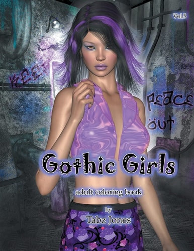 Gothic Girls Adult Coloring Book