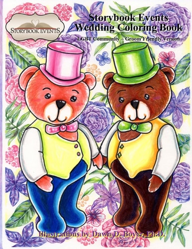 A Storybook Event Wedding Coloring Book Big Kids Coloring Book: LGBT Community - Groom Friendly Version