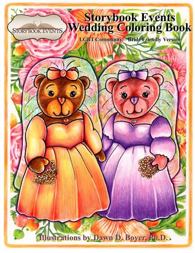 A Storybook Event Wedding Coloring Book Big Kids Coloring Book: LGBT Community - Bride Friendly Version