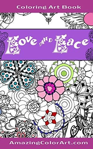 Love and Lace Coloring Art Book - Pocket Size By Amazing Color Art