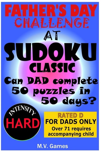 Father's Day Sudoku Challenge - Hard 50 Puzzles in 50 Days