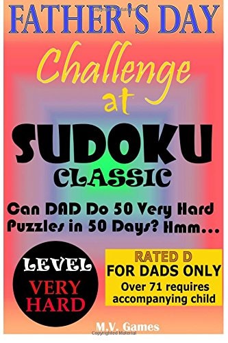 Father's Day Sudoku Challenge - Very Hard 50 Puzzles in 50 Days