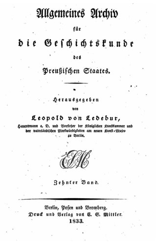 Allgemeines Archiv Für Die Geschichtskunde Des Preussischen Staates