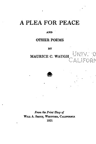 A Plea for Peace, and Other Poems