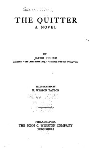 The Quitter, a Novel