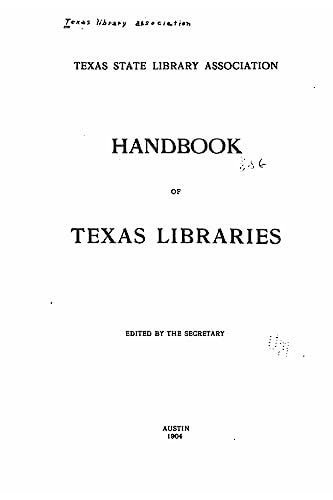 Handbook of Texas Libraries