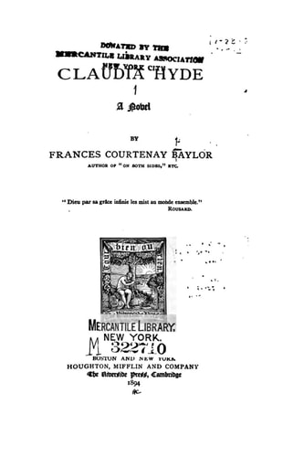 Claudia Hyde, a Novel