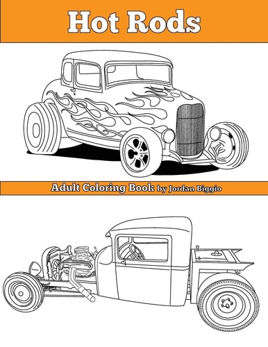 Hot Rods Adult Coloring Book